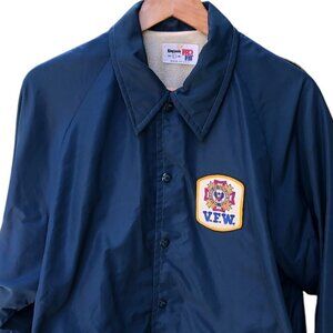 Vtg King Louie Pro Fit Jacket VFW Patch USA Union Made Size L 44 46 Small Flaws